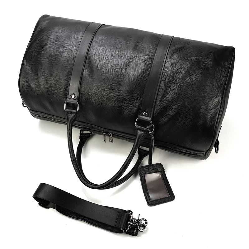 Vintage premium soft leather travel bag - Mathieu