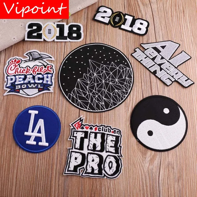 

VIPOINT embroidery 2018 IA patches letter patches badges applique patches for clothing YX-162