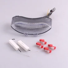 For Triumph DAYTONA 675 2005-2010 LED Rear Tail Brake Light Turn Signal Lamp Integrated Clear