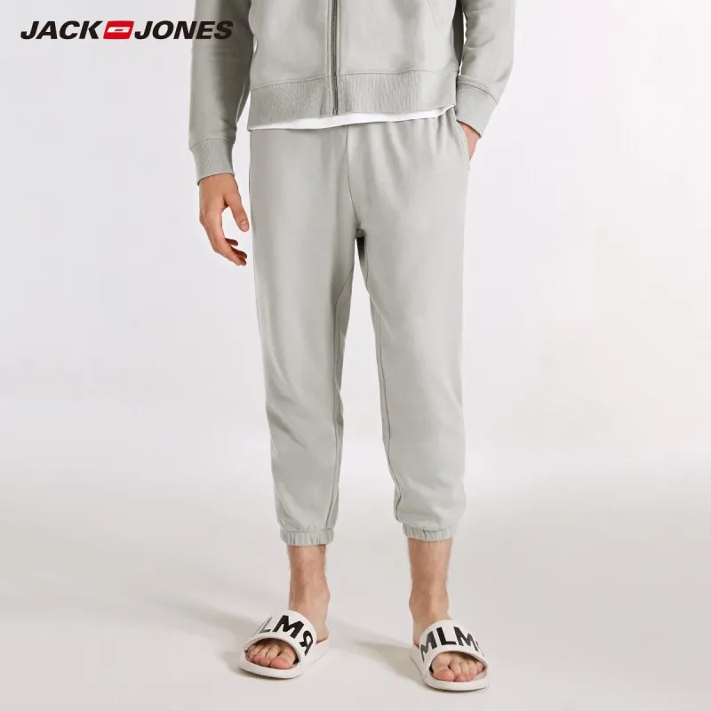 JackJones мужские хлопковые повседневные штаны с завязкой для сна мужские пижамы штаны для сна пижамные штаны E | 2183HC504