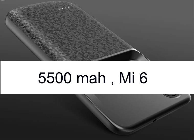 Чехол для зарядного устройства Vogek 4700 мАч для Xiaomi mi 8 9 SE mi x 2 2s резервный внешний аккумулятор 5500 мАч чехол для внешнего зарядного устройства для mi 6 - Цвет: Mi 6 black