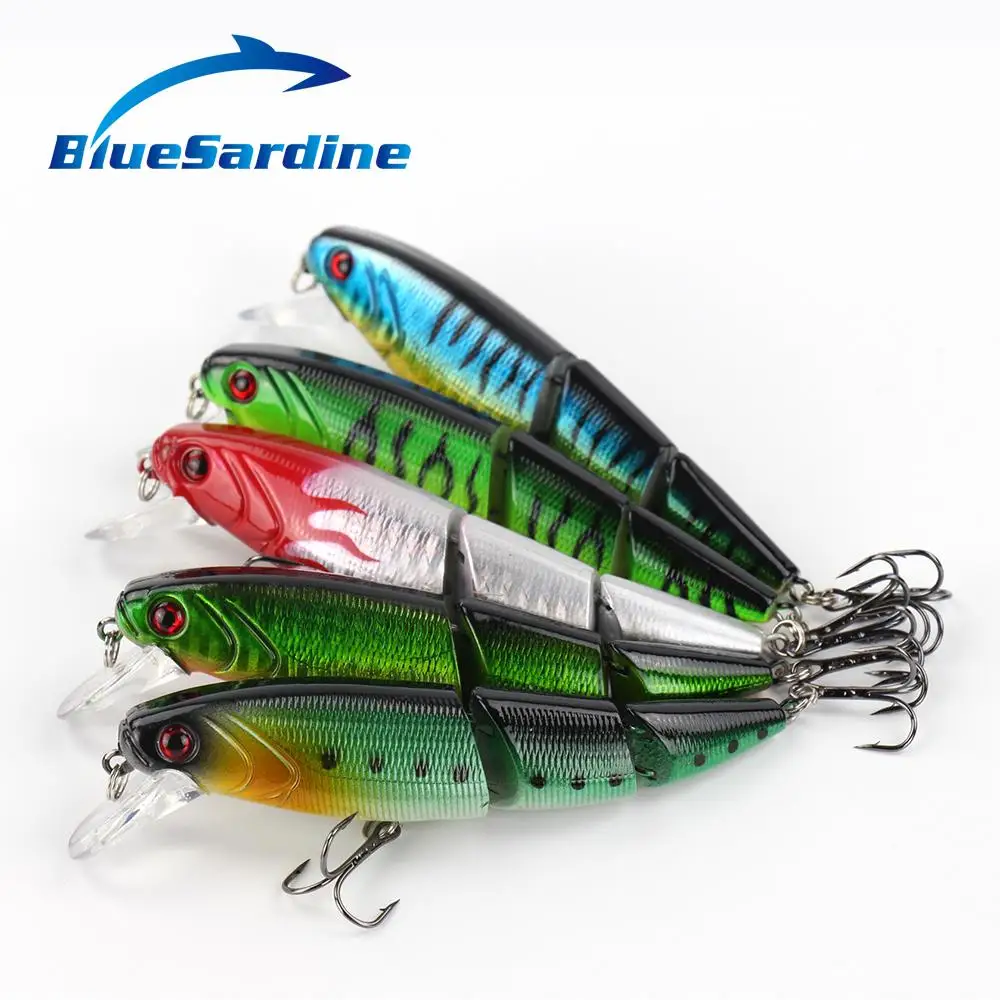 15G 12CM 5PCS Minnow Fishing Lures Hard Bait Plastic Isca Artificial 3 Section Hard Lures Fishing Tackle