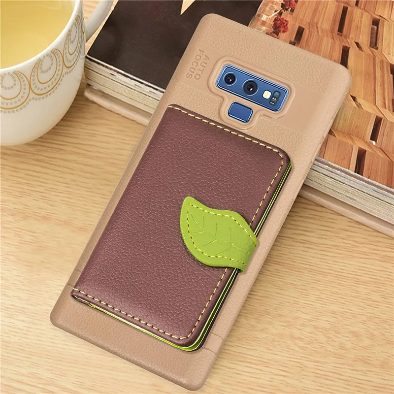 

For Samsung A8 A6 plus j4 j6 2018 J2prime Case Leaf Clasp Flip Wallet Cover For Samsung Galaxy Note 9 8 s9 s8 plus s7 edge Cases