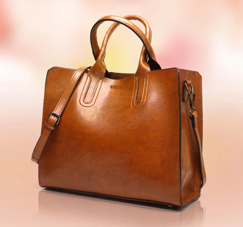 Trunk Tote Spanish Brand Leather Big High Quality Casual Female Shoulder Handbags_01