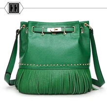 Hot Sale 2016 Fashion Women Leather Tassels Bags Shoulder Tote fringe Bags