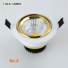 Высокое качество 10 Вт COB прожектор диаметр 90 мм Потолочное Отверстие Размер 75 мм алюминий высокой чистоты идеальное покрытие поверхности вход 90-265 в