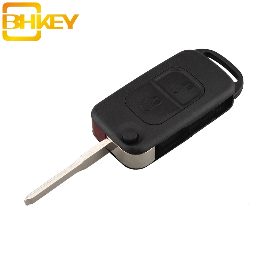

BHKEY 2Buttons Folding car Shell Remote Key Fob Case 2 Button For Mercedes Benz SLK E113 A C E S W168 W202 W203