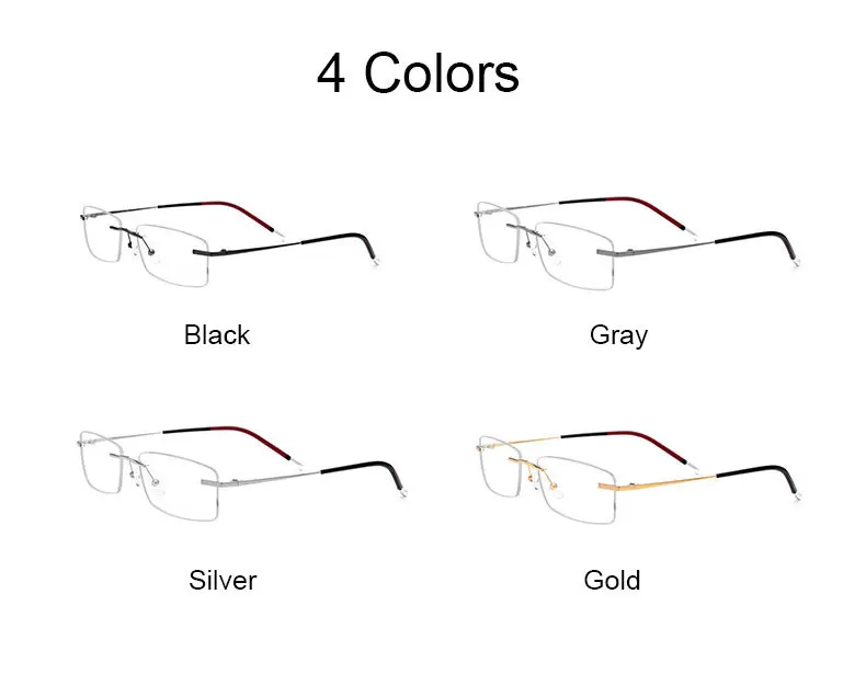 Reven Jate титановые мужские очки, оправа без оправы, оптические очки по рецепту, мужские очки для коррекции зрения
