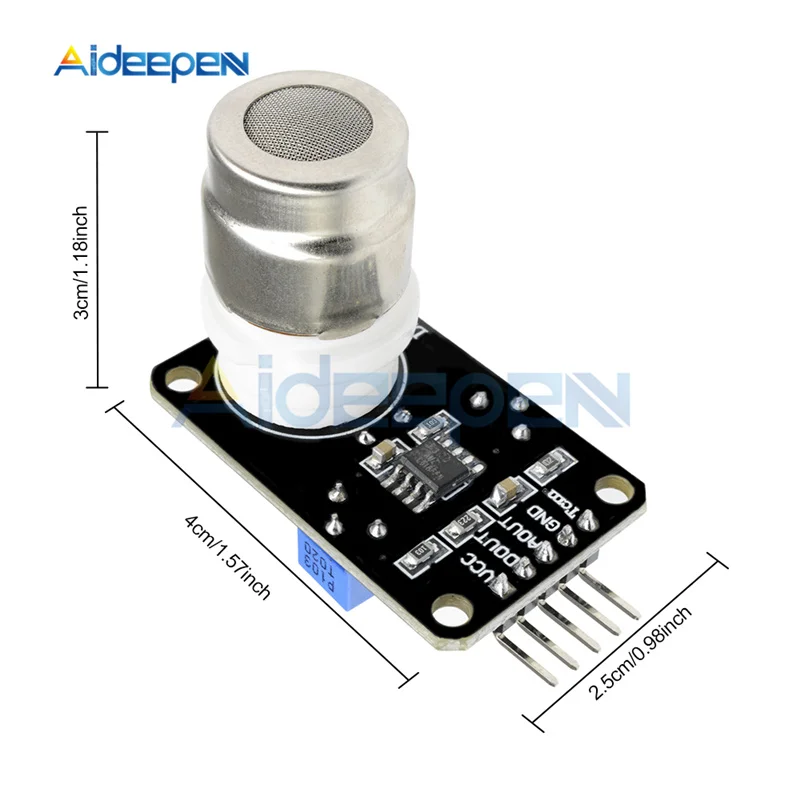 

MG811 Carbon Dioxide Gas CO2 Sensor Module Detector DC 6V CO2 Detector Tester Monitor with Analog TTL Level Signal Output 0-2V