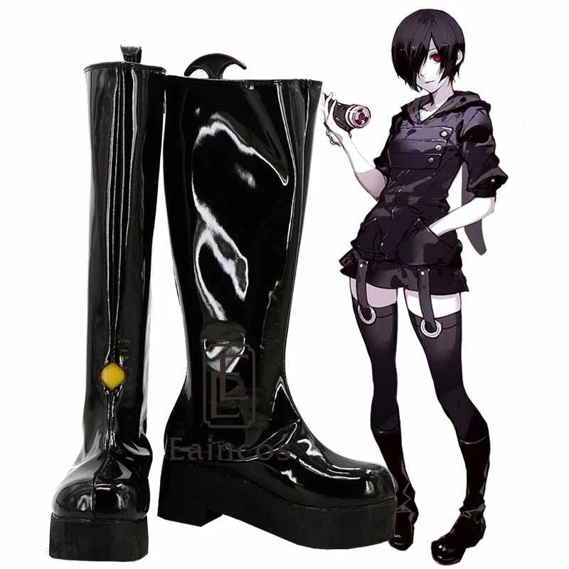 

Anime Tokyo Ghoul Touka Kirishima Black Boots Cosplay Party Shoes Custom-made