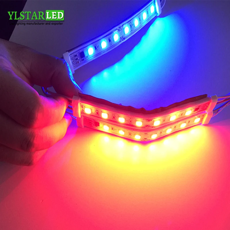 YLSTAR DC24V 7Led чип SMD5050 RGB мягкий светодиодный модуль водонепроницаемый освещение