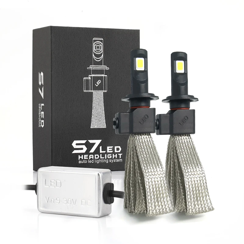 

H7 LED H4 Car headlight bulbs H11\H8\H9 HB3 9005 HB4 9006 H1 880\881\H27 6000K LED Car\fog light No fan \ interference rejection