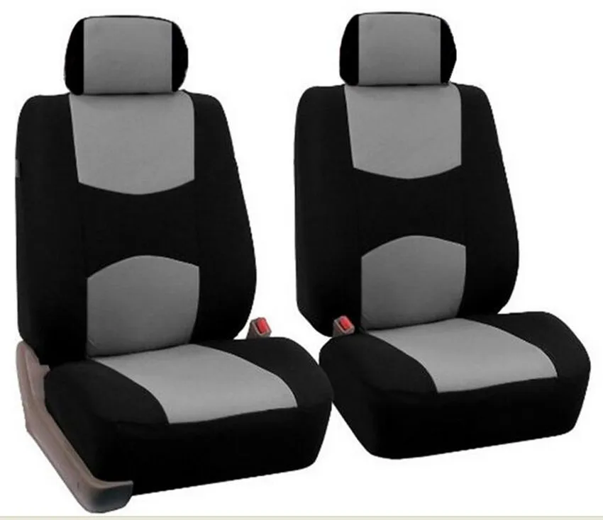 Универсальный чехол для автомобильных сидений, 9 комплектов, полный Чехол для сидений или 4 шт., чехол для передних сидений для кроссоверов, седанов, авто стиль интерьера - Название цвета: 4pcs grey