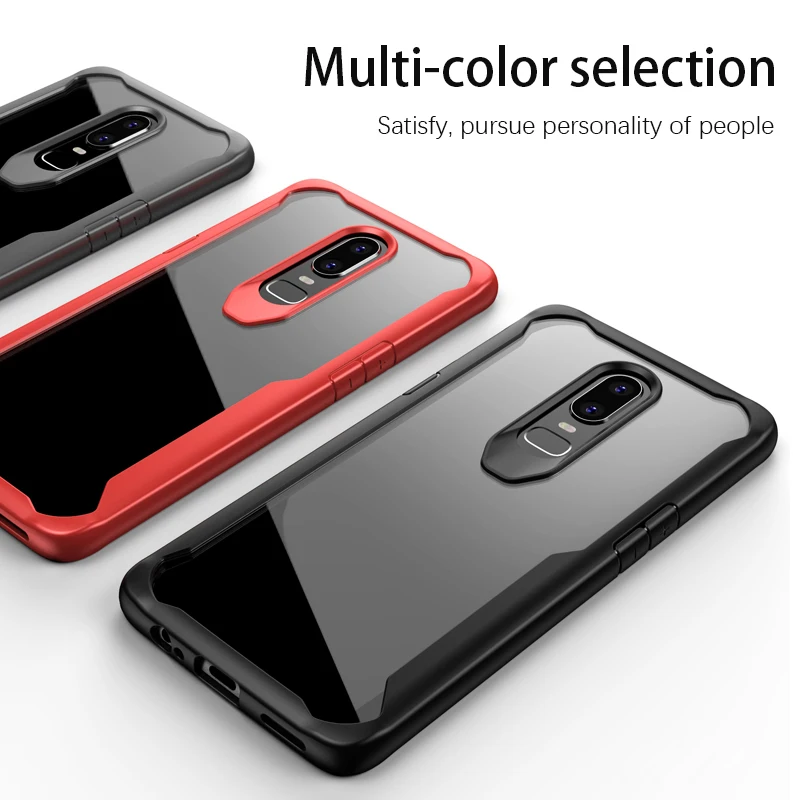 

For Oneplus 5 OnePlus A5000 Transparent drop Acrylic PC Back Soft TPU Edge Cover Clear Cases Protector For Oneplus 6 Case