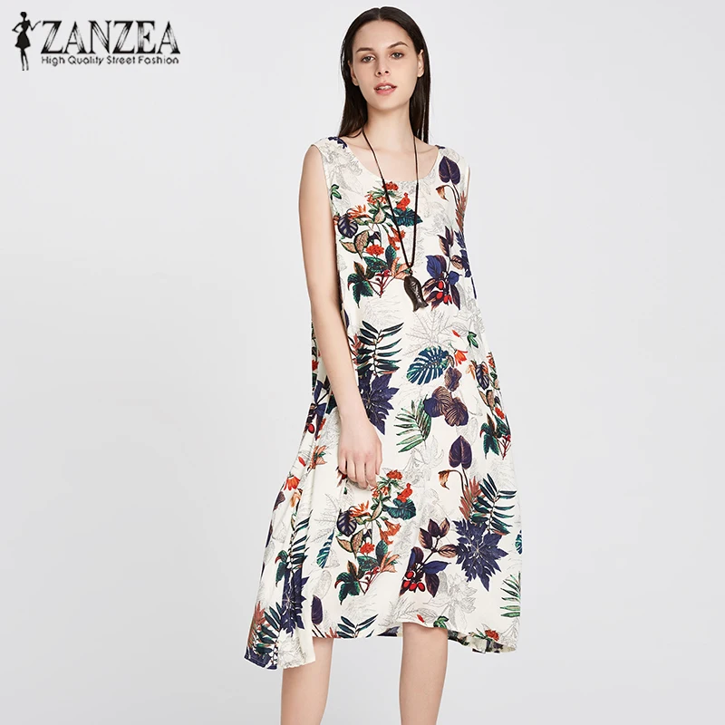 sleeveless midi dress casual