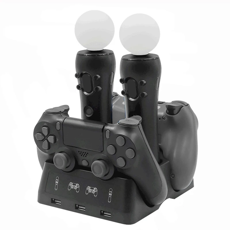 Зарядное устройство 4 в 1 для контроллера PS4/PS MOVE/PS VR 10 шт.|Запасные части| |