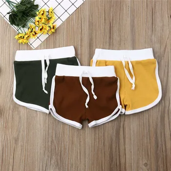 

2019 Summer Short Fille Cotton Baby Shorts Knitting Yellow Shorts Toddler Girls Shorts Kids Baby Girl Casual Kids Beach Clothes