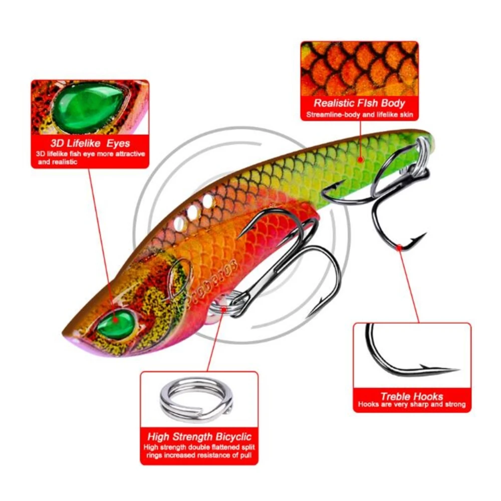1 шт. Металлические VIB приманки 6 см/7,7 см яркие вибрации ложка приманка рыболовная приманка на окуня искусственная жесткая Приманка в виде цикады VIB приманка 3D глаза