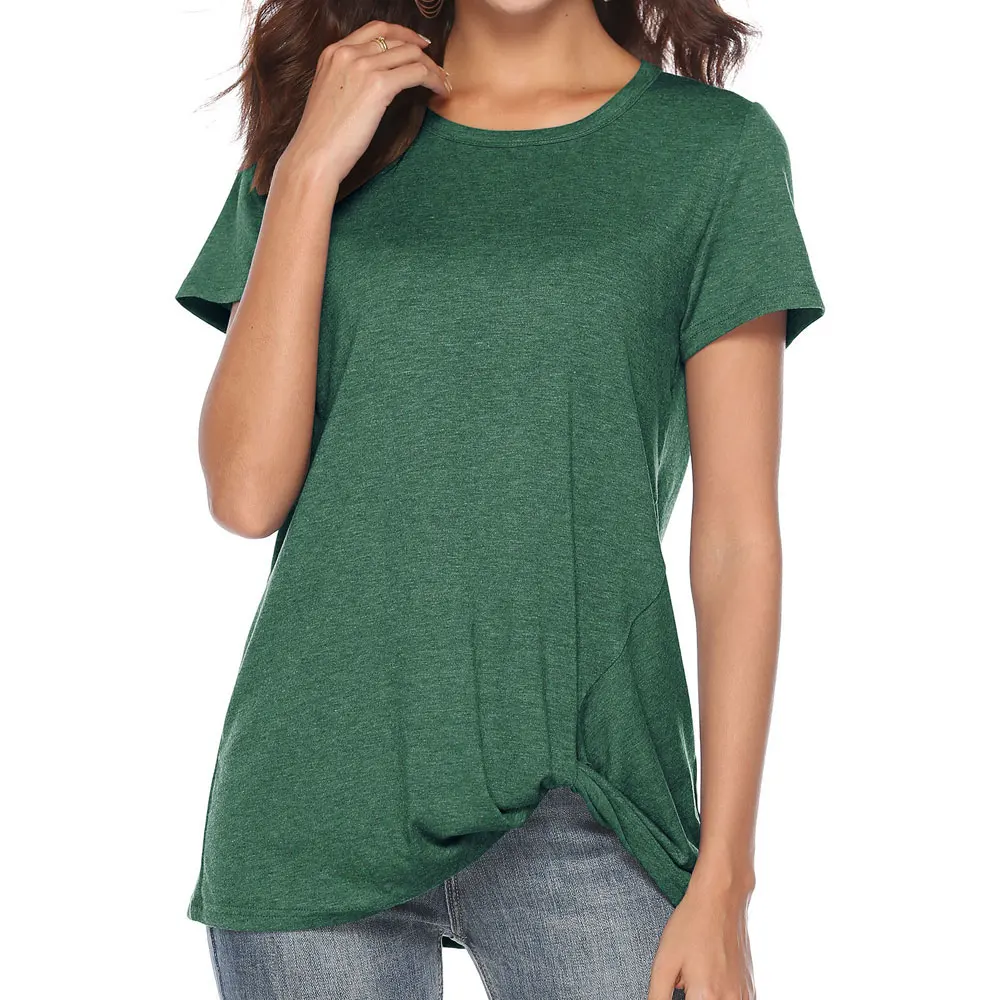 Fashion Female All Match Solid Color Short Sleeve Women T Shirt White