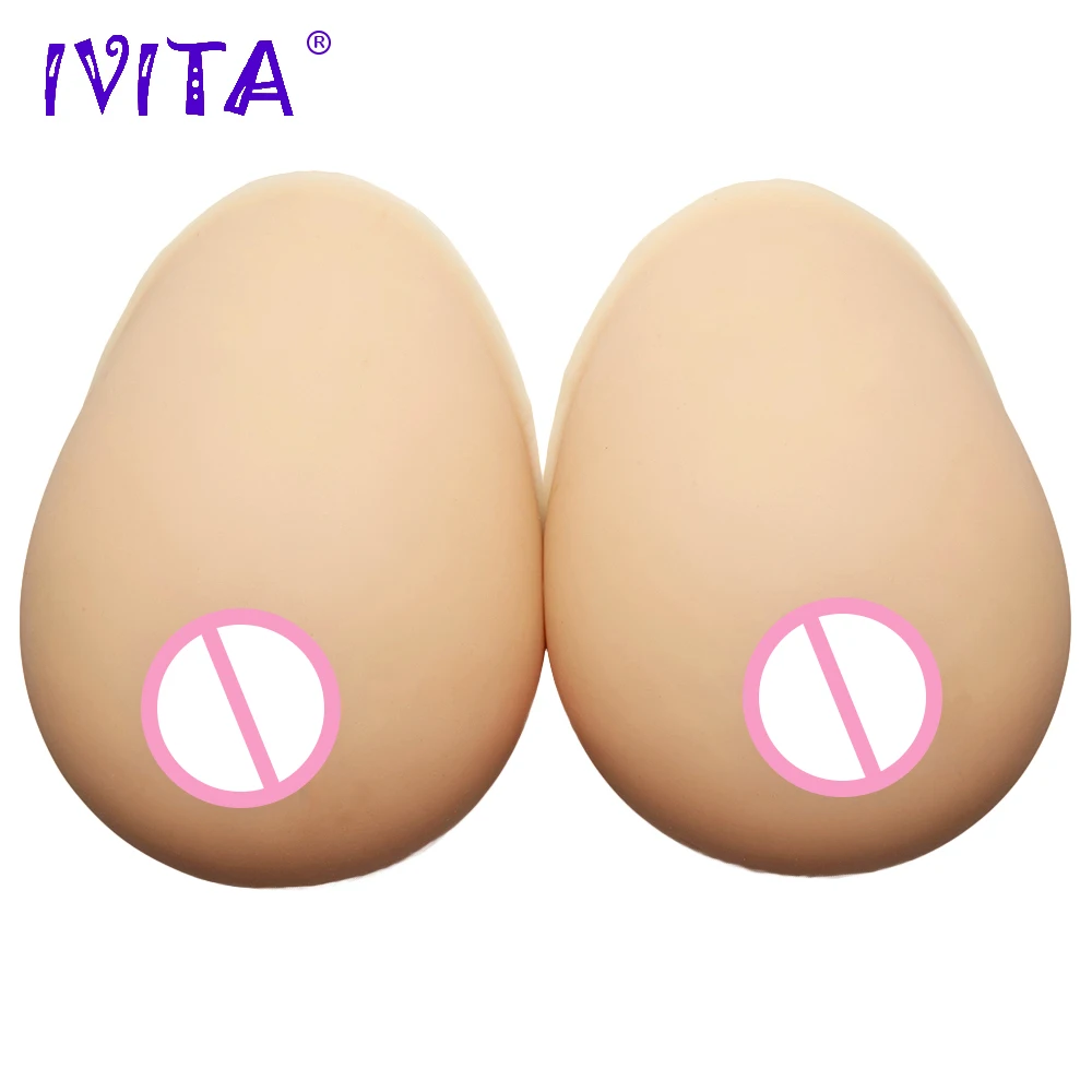 IVITA 4600 г бежевая огромная накладная силиконовая грудь формирует большие груди