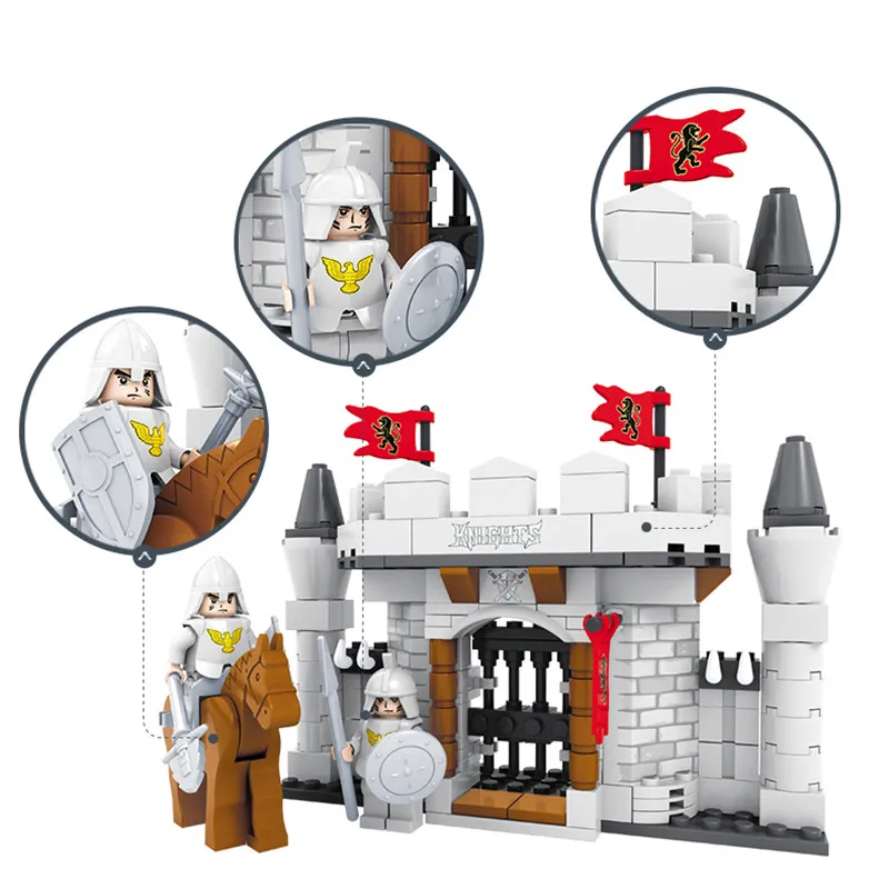 Castle Building Block Sets 174pcs DIY Building Blocks Assemble Toy Early Educational Brinquedos Kids legoeings Castle Building Block Sets 174pcs DIY Building Blocks Assemble Toy Early Educational Brinquedos Kids legoeings