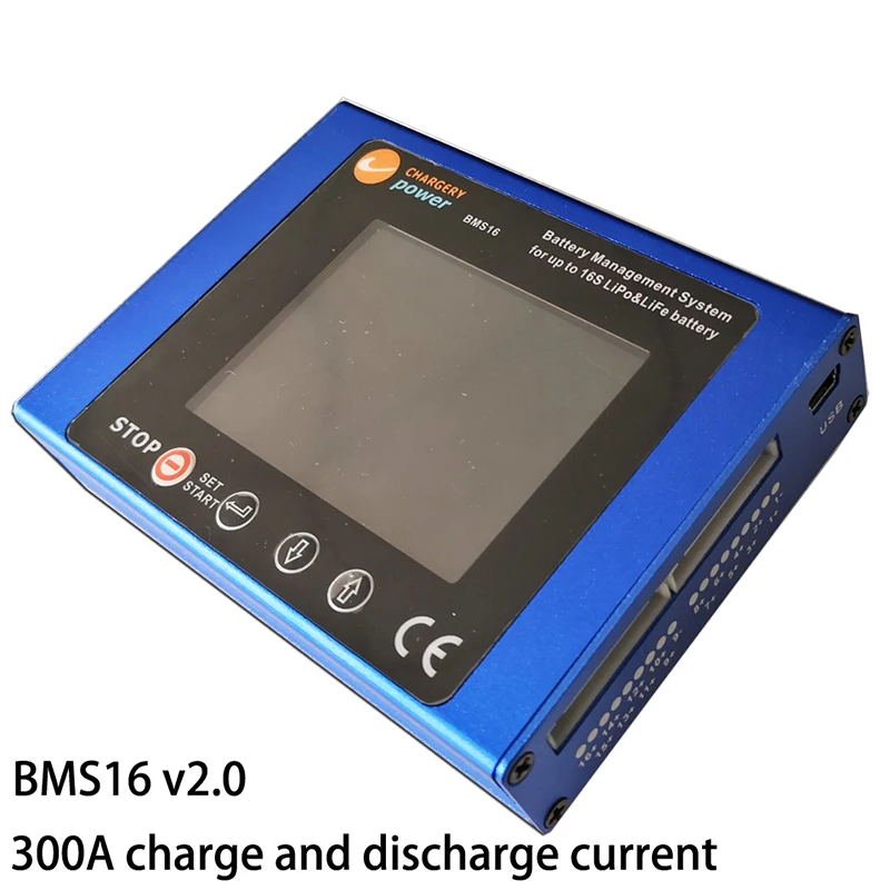 

free shipping 300A BMS 2S - 16S LiPo LiFe Battery Management System TFT LCD Display Lithium lifepo4 Li-ion Chargery BMS16 V2.0