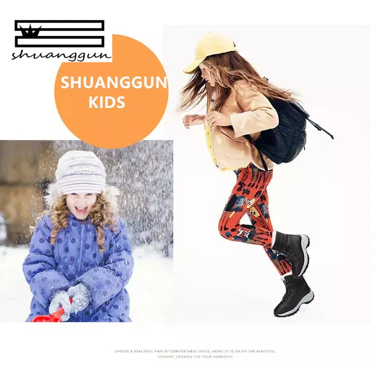 

Girls Shoes Kids Snow Boot Winter Warm Plush Soft Fur Wool Hot Wearing 2018 New Style Children Size Antiskid Sole Free Shipping