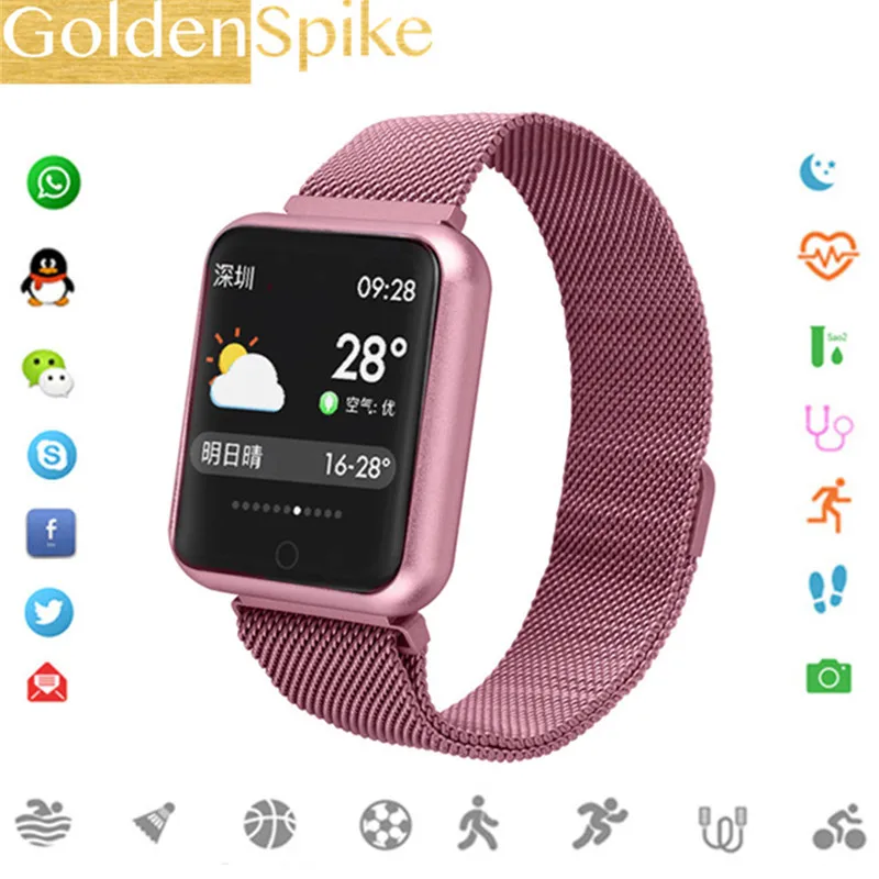 Bluetooth Smartwatch P68 support Blood Oxygen Pressure