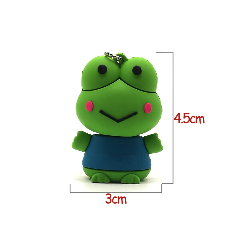 Pendrive cartoon frog pen drive 4GB 8GB 16GB 32GB 64GB real capacity memory stick creative gift usb stick cute animal  pendrive