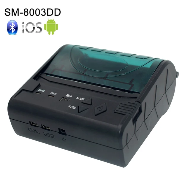Cheap New 80mmx40mm thermal paper roll mini portable mobile thermal receipt printer bluetooth 80mm support IOS/Android/MAC/Windows