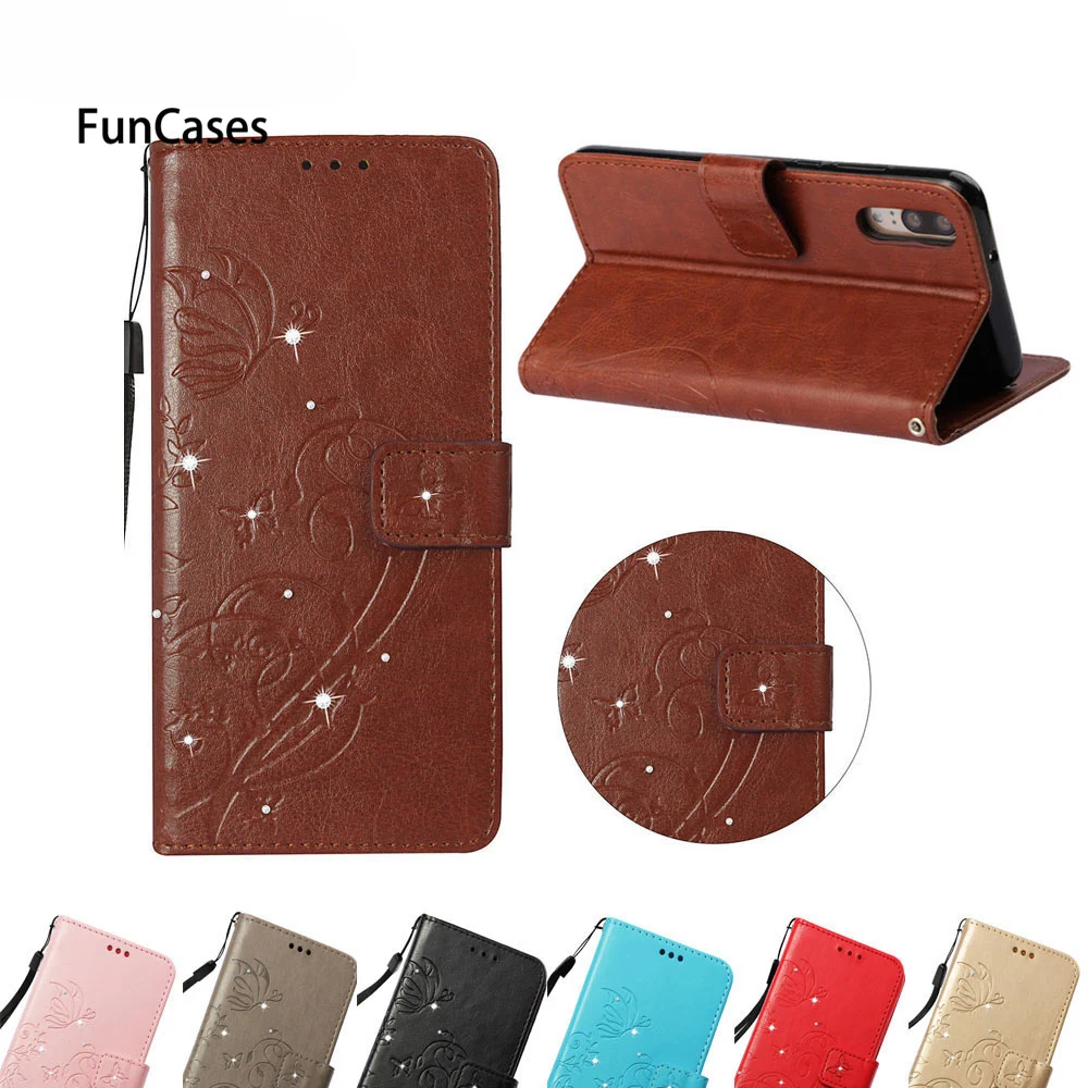 

For HUAWEI EML-L29 EML-L09 P20 2018 Rhinestone Embossing Pattern Phone Case Covers For HUAWEI P20 64GB 128GB Cases Full Housing