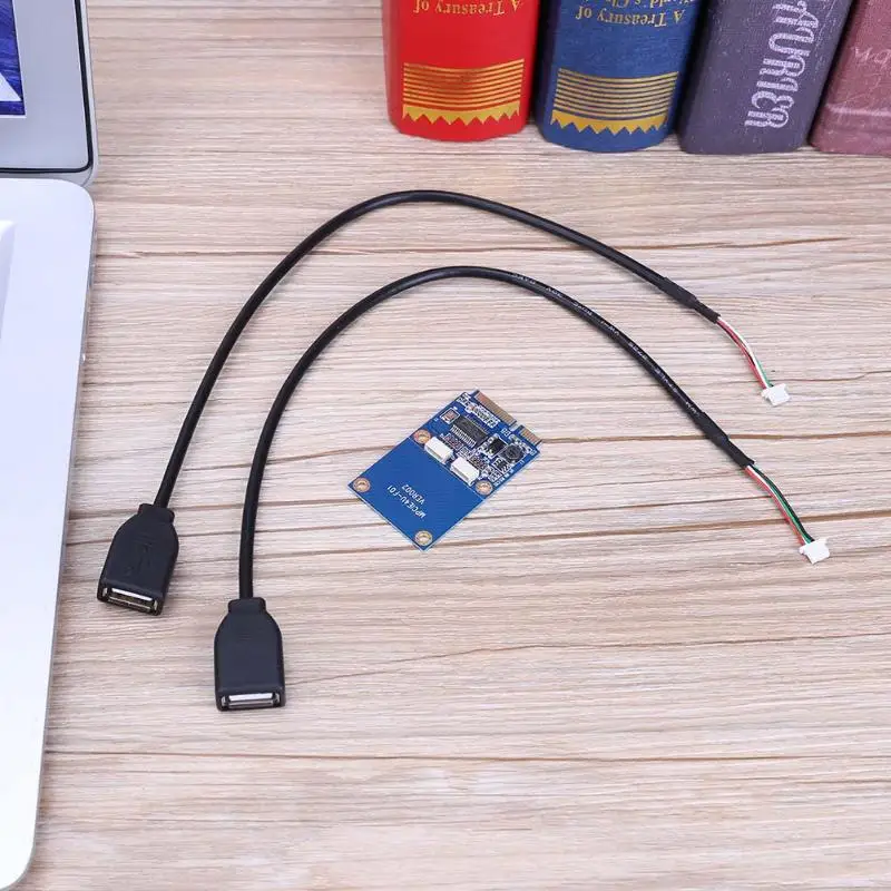 Mini PCI-E PCI Express к двойному usb-адаптеру mpcie в 5 Pin 2 порта USB2.0 конвертер для полной/половинной высоты мини-карты/USB флэш-диск