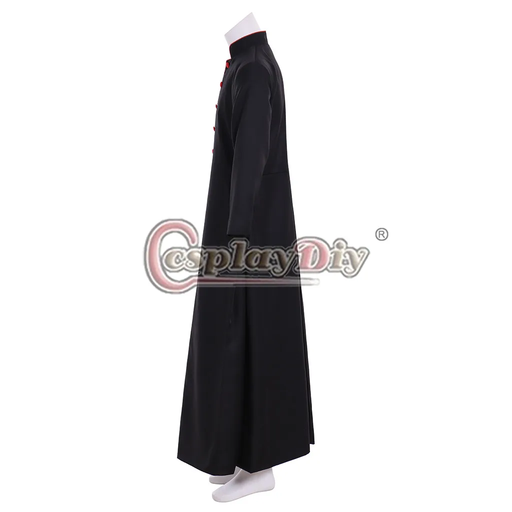 Cosplaydiy индивидуальный заказ средневековый однобортный служитель Cassock Римский пастор халат Cassock духовенство Vestment куртка Тренч L717