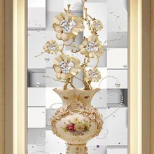 Индивидуальный размер оконная стеклянная пленка дверь наклейка s современный стикер искусство непрозрачная самоклеящаяся Европейская ваза