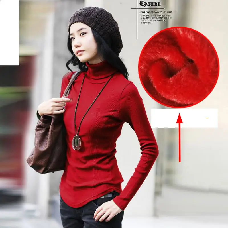 Plus Size XXXL Winter Velvet Thickened Sweater High Collar Thickening Warm Knitted Sweaters