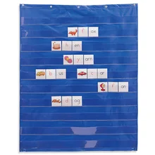 Insert-Card Pocket Chart Learning-Resources Teaching Home 10-Giant Mounting Easy Space-Saving