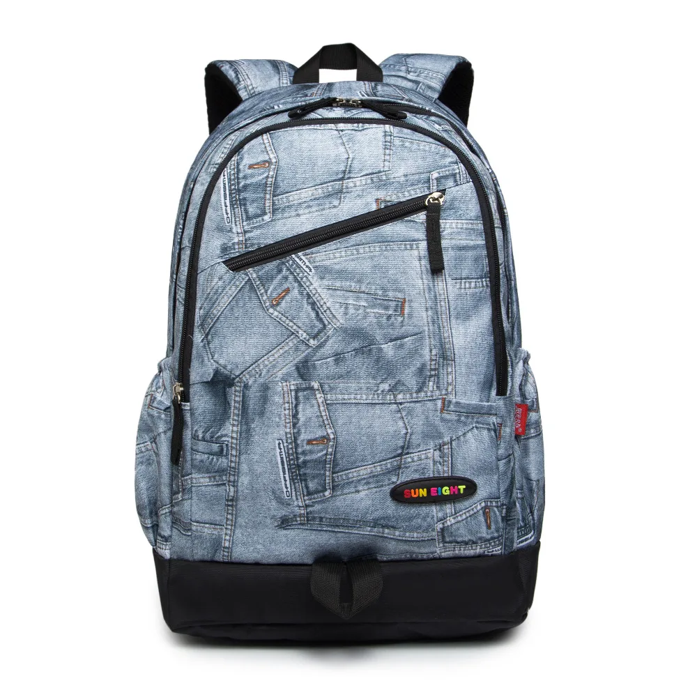 new arrival blue waterproof school backpack for boy high school bags
