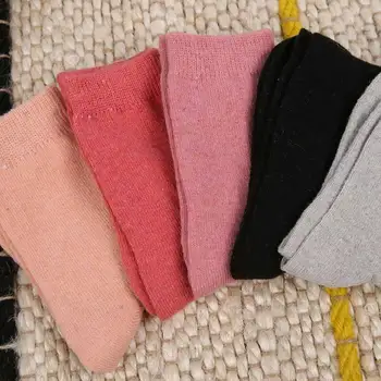 

PEONFLY Warm sweet winter thick socks ladies thermal cute female Cotton socks for women high quality 5PAIR/LOT