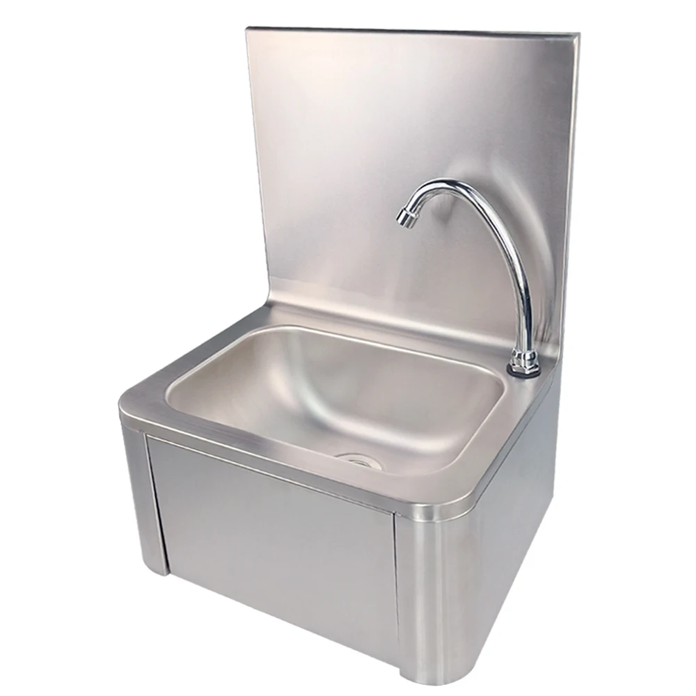 

Home Use Knee Operated Hand Wash Good Quality Stainless Steel Wash Basin With Square Single Bowl For Chicken Bathroom