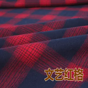 

High Quality Cotton Yarn Dyed Plaid Shirt Fabric Sanding Soft Cotton Flannel Cloth Spring