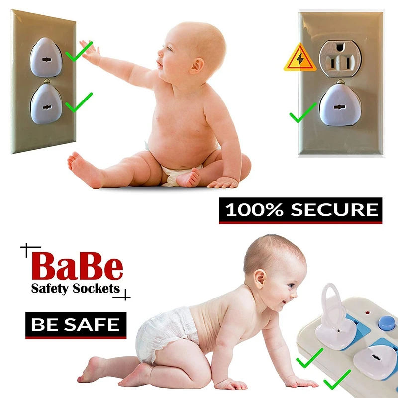 Крышка выхода, защита от детей, стенная электрическая розетка для защиты ребенка (30 заглушек + 6 кнопок)