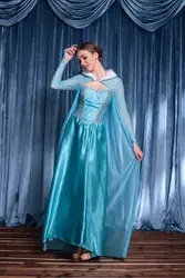 Женские Модные холодные Эльзы принцесса косплей Белоснежка вечерние платья