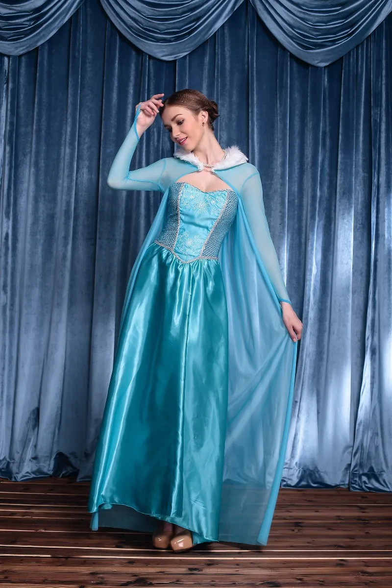 

Ladies’ Trendy Fashion Frozen Elsa Princess Cosplay Snow White Party Dress