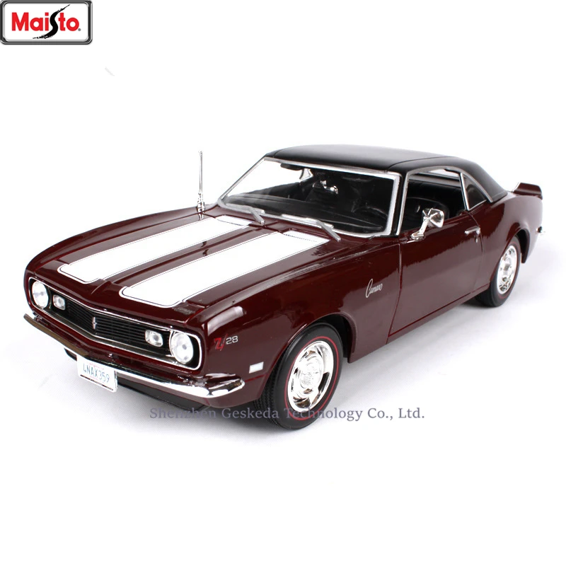 Модель автомобиля Maisto 1:18 1967 Chevrolet Camaro SS 396 из сплава в стиле ретро классическая