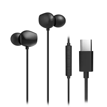 

Type-C Wired Earphone In-ear Subwoofer Stereo Earphones Earbud Hands-free With Mic Volume Control For xiaomi huawei Cellphone