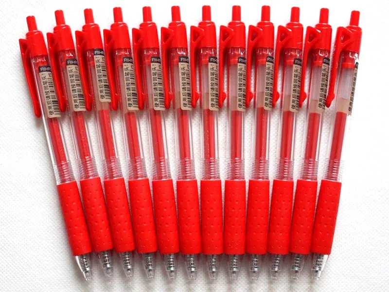Aihao 4 12 шт. ящик выдвижной гелевая ручка 0 5 мм ролик мяч офис синего красного