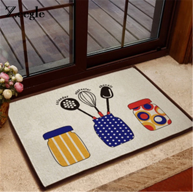 Cotton Linen Doormats Outdoor Children