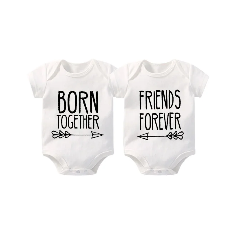 Ysculbutol Tenue De Bebe Jumeaux Meilleur Ami Ne Ensemble Amis Pour Toujours Mignon Jumeaux Nouveau Ne Cadeau Vetements Aliexpress