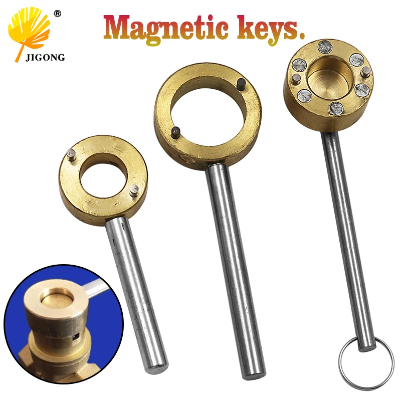 

Brass magnetic lock gate valve fittings round key water meter front valve tap valve key wrench