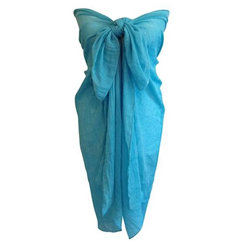 Soft Beach Sarongs solid colour Bikini Cover Ups Scarf Wrap Beach